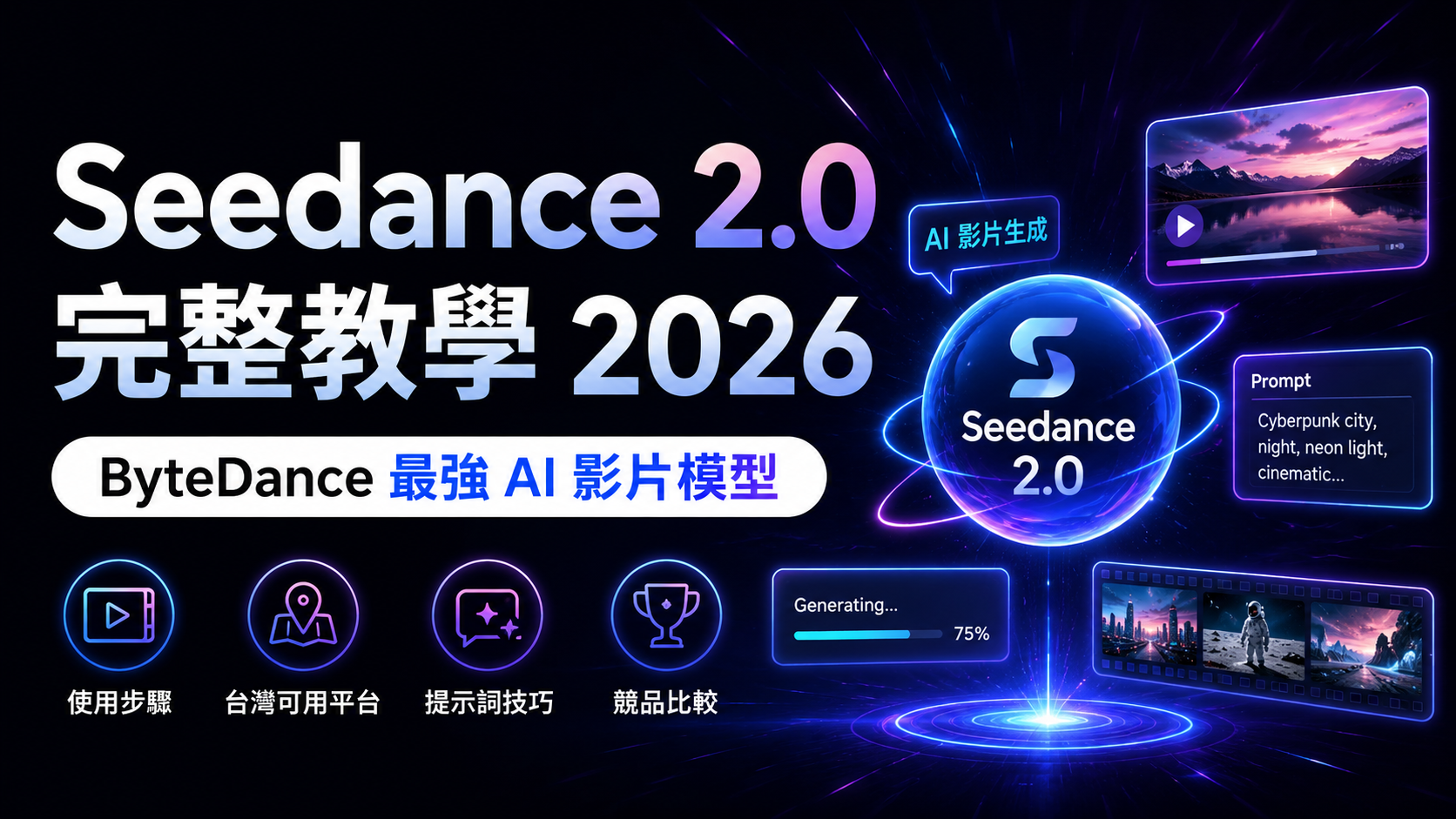 Seedance 2.0 教學：ByteDance 最強 AI 影片模型完整使用指南（2026）